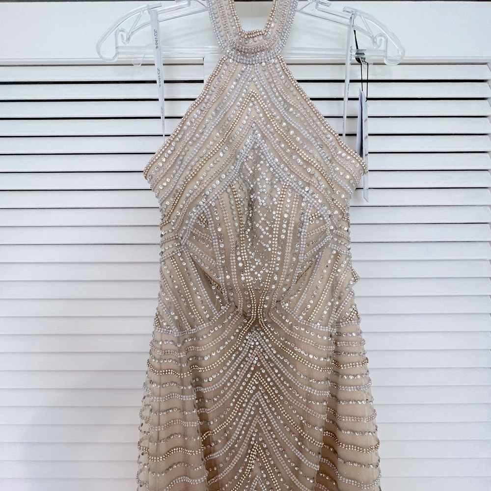 NWT Jovani beaded formal/prom/homecoming/bridal halter neck gown
